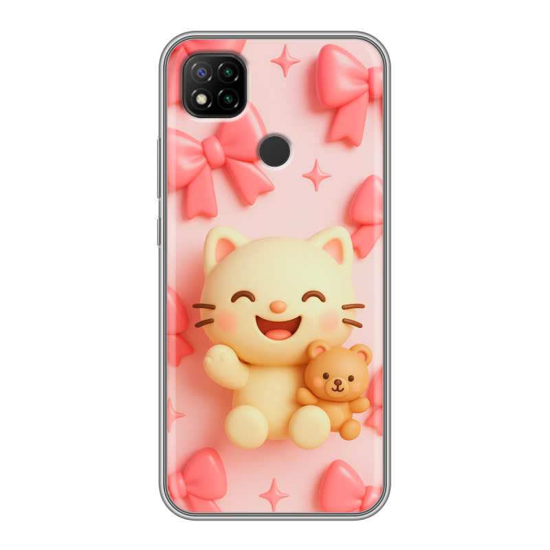Силиконовый противоударный чехол на Xiaomi RedMi 9C с принтом для девочек Силиконовый противоударный чехол на Xiaomi RedMi 9C с принтом для девочек