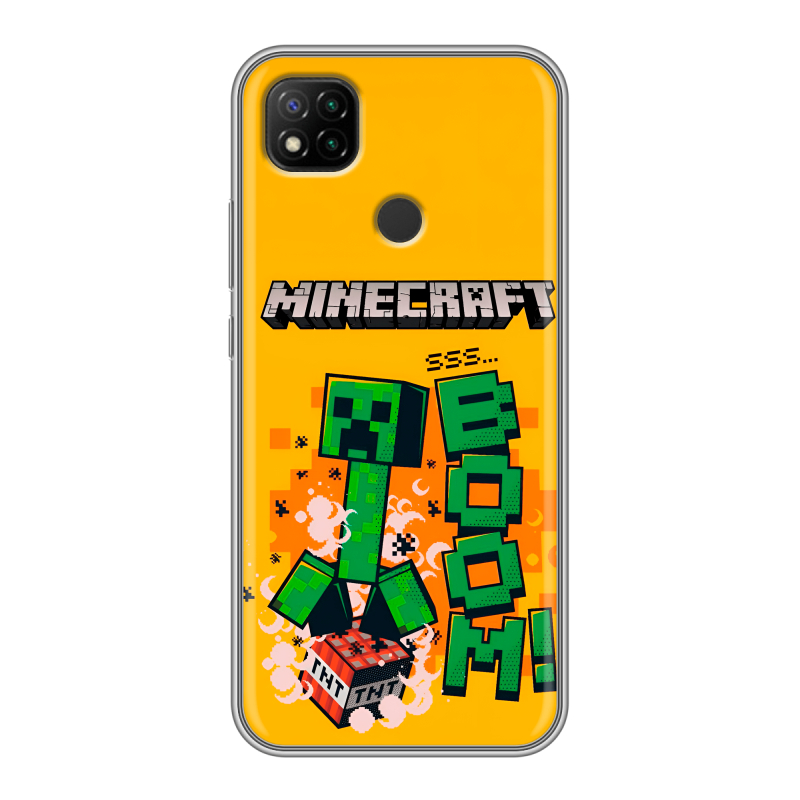 Силиконовый чехол на Xiaomi RedMi 9C с принтом Майнкрафт Minecraft Силиконовый чехол на Xiaomi RedMi 9C с принтом Майнкрафт Minecraft