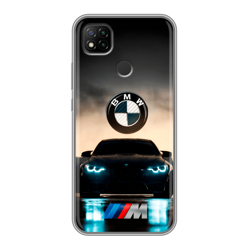 Силиконовый чехол на Xiaomi RedMi 9C с принтом БМВ BMW Силиконовый чехол на Xiaomi RedMi 9C с принтом БМВ BMW