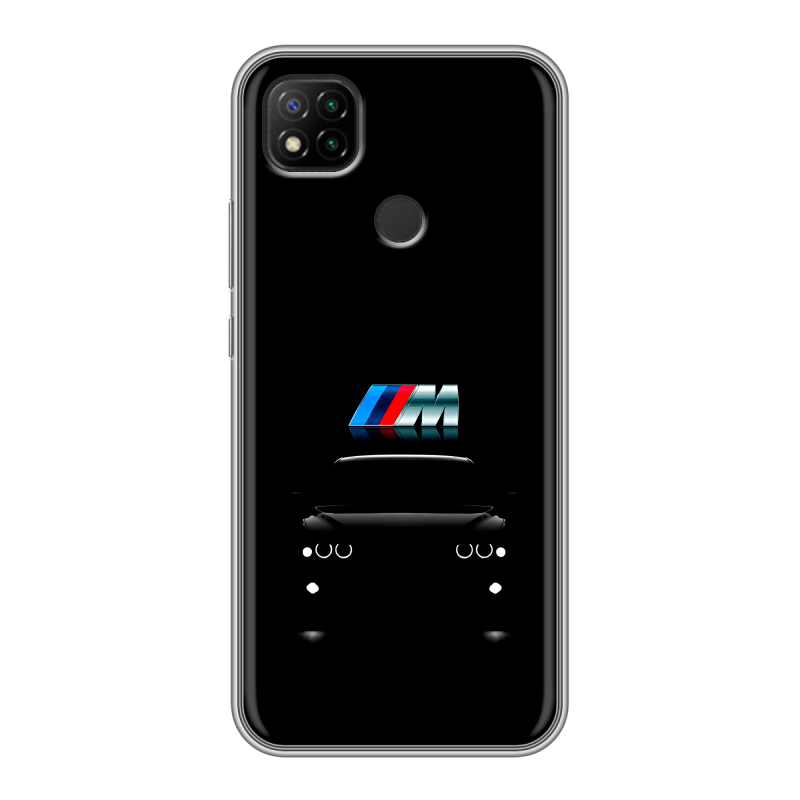 Силиконовый противоударный чехол на Xiaomi RedMi 9C с принтом БМВ BMW Силиконовый противоударный чехол на Xiaomi RedMi 9C с принтом БМВ BMW
