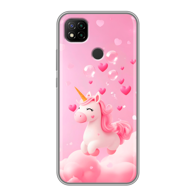 Силиконовый чехол на Xiaomi RedMi 9C с принтом Единорог Силиконовый чехол на Xiaomi RedMi 9C с принтом Единорог