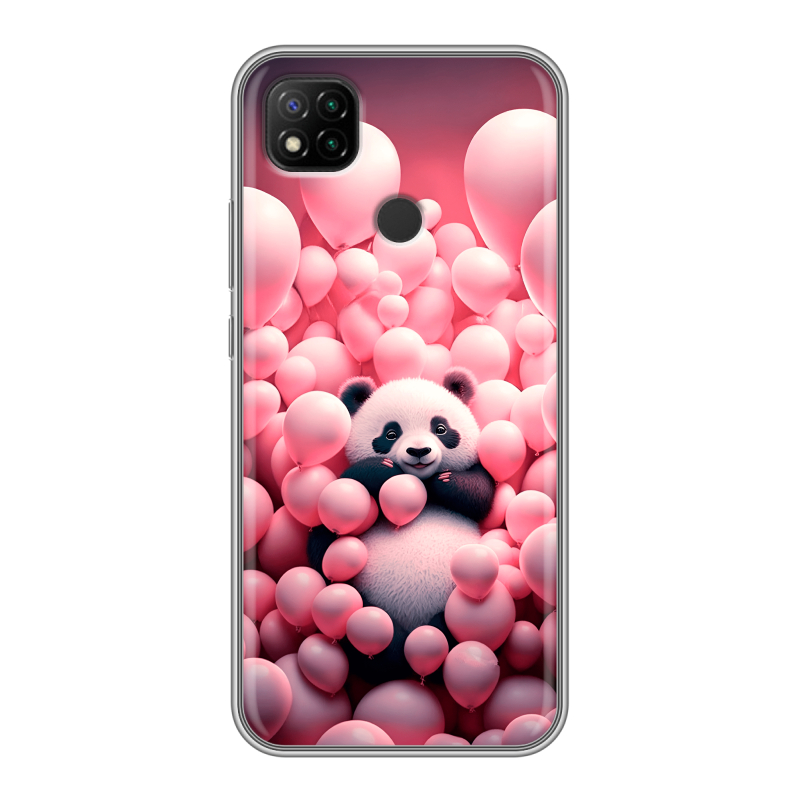 Силиконовый чехол на Xiaomi RedMi 9C с принтом Панда Силиконовый чехол на Xiaomi RedMi 9C с принтом Панда