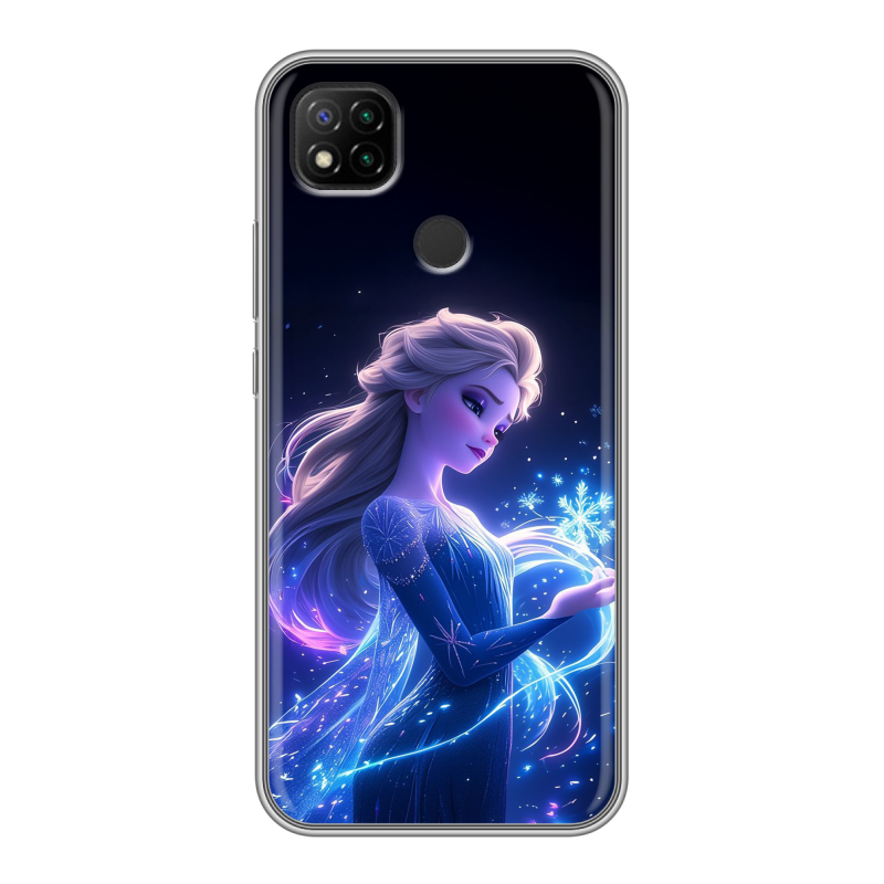 Силиконовый противоударный чехол на Xiaomi RedMi 9C с принтом Холодное сердце Frozen Силиконовый противоударный чехол на Xiaomi RedMi 9C с принтом Холодное сердце Frozen