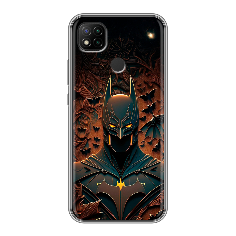 Силиконовый чехол на Xiaomi RedMi 9C с принтом Batman Бэтмен Силиконовый чехол на Xiaomi RedMi 9C с принтом Batman Бэтмен