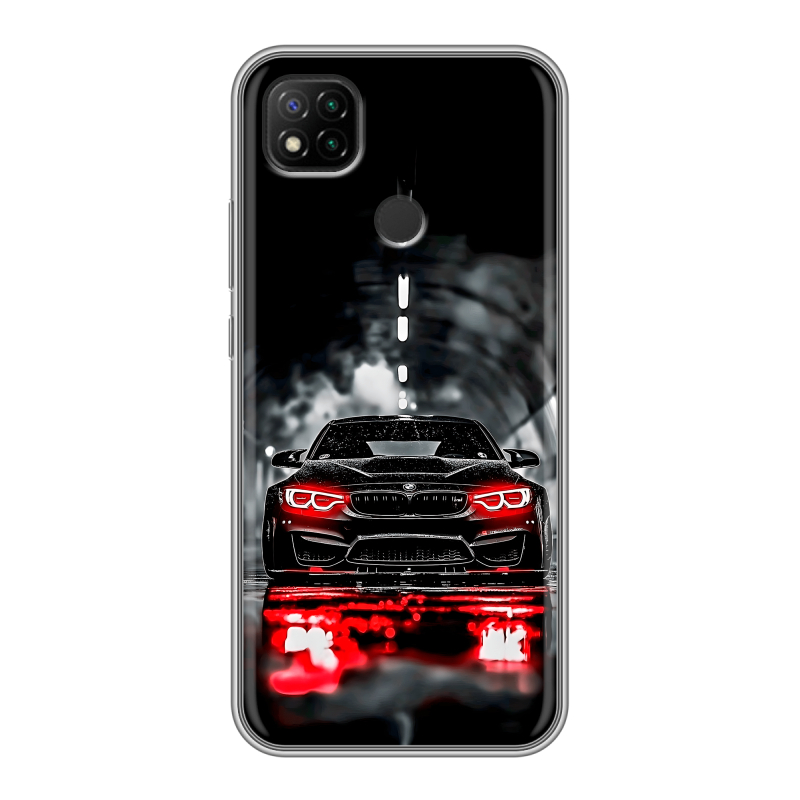 Силиконовый противоударный чехол на Xiaomi RedMi 9C с принтом BMW БМВ Силиконовый противоударный чехол на Xiaomi RedMi 9C с принтом BMW БМВ
