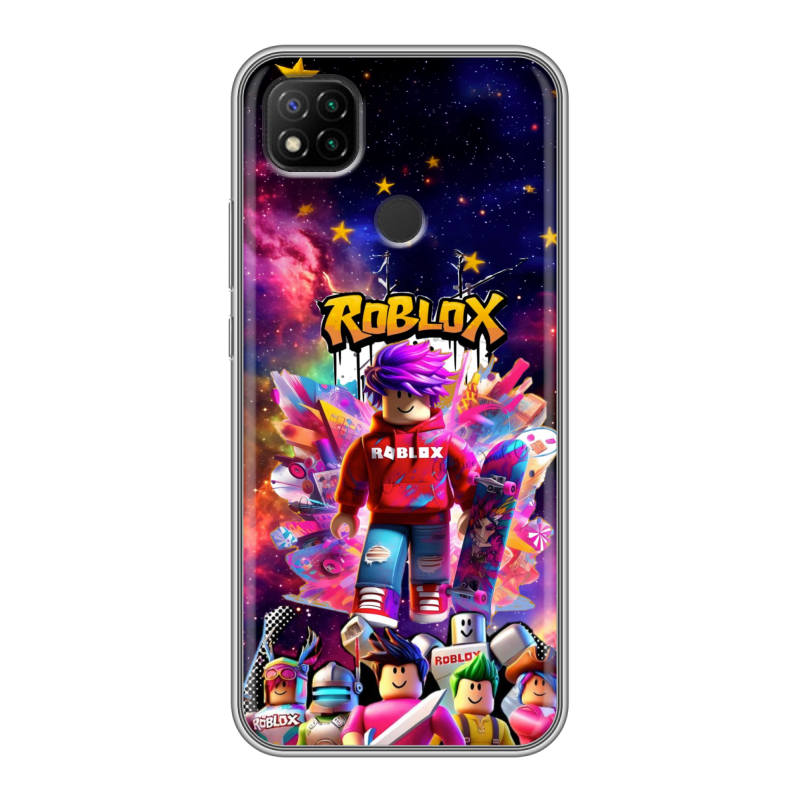 Силиконовый чехол на Xiaomi RedMi 9C с принтом Roblox Роблокс Силиконовый чехол на Xiaomi RedMi 9C с принтом Roblox Роблокс