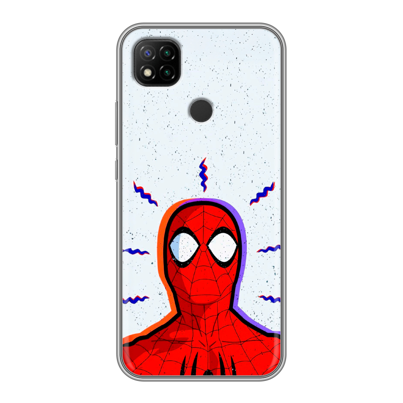 Силиконовый чехол на Xiaomi RedMi 9C с принтом Spiderman Человек паук Силиконовый чехол на Xiaomi RedMi 9C с принтом Spiderman Человек паук