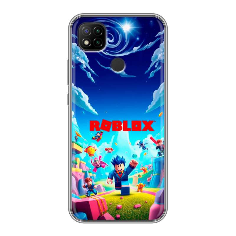 Силиконовый противоударный чехол на Xiaomi RedMi 9C с принтом Roblox Роблокс Силиконовый противоударный чехол на Xiaomi RedMi 9C с принтом Roblox Роблокс