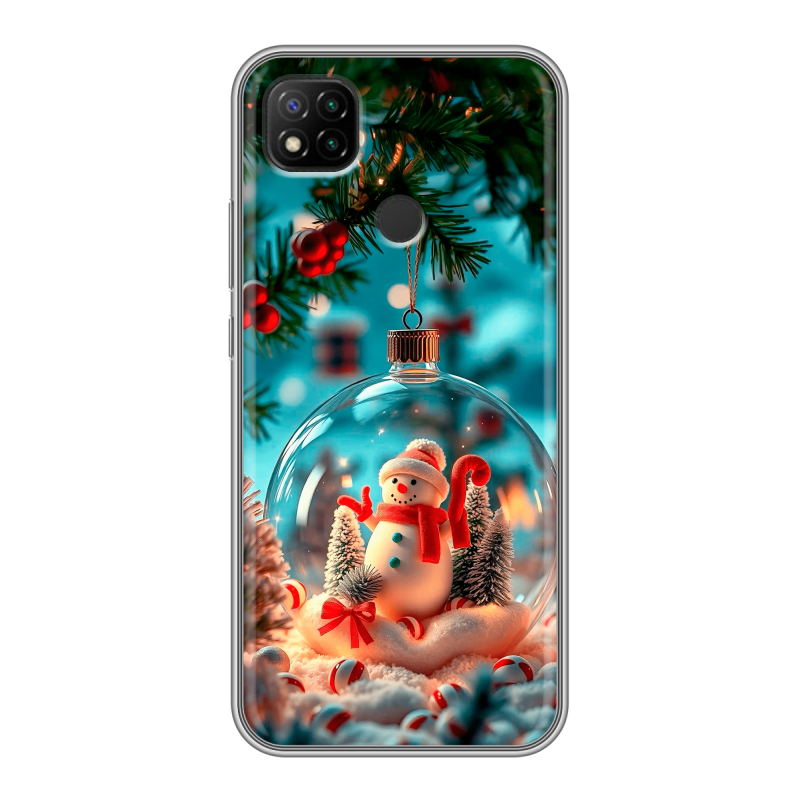 Силиконовый чехол на Xiaomi RedMi 9C с принтом Новый год Силиконовый чехол на Xiaomi RedMi 9C с принтом Новый год