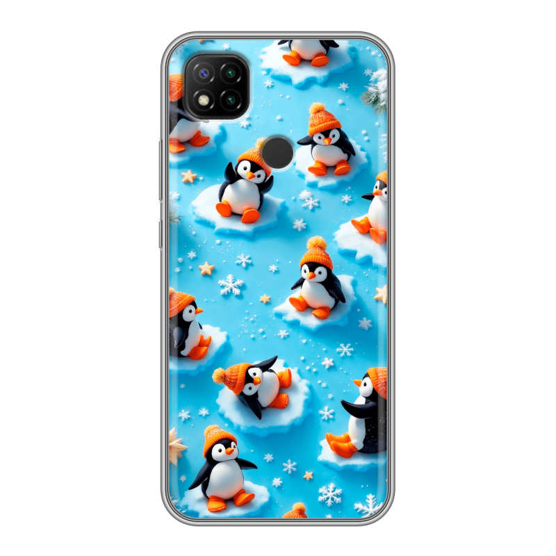 Силиконовый чехол на Xiaomi RedMi 9C с принтом Новый год Силиконовый чехол на Xiaomi RedMi 9C с принтом Новый год