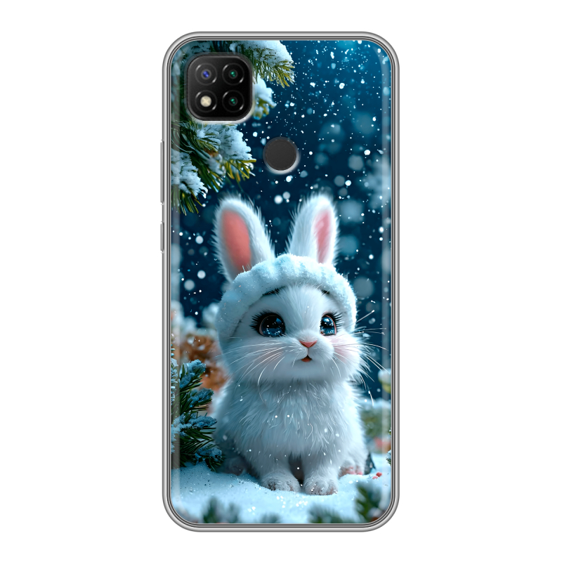 Силиконовый противоударный чехол на Xiaomi RedMi 9C с принтом Новый год Силиконовый противоударный чехол на Xiaomi RedMi 9C с принтом Новый год