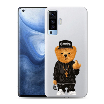 Силиконовый чехол на Vivo X50 с принтом Мишка