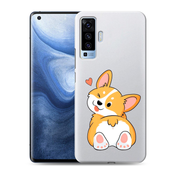 Силиконовый чехол на Vivo X50 с принтом Корги