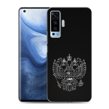 Силиконовый чехол на Vivo X50 с принтом Герб России