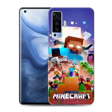 Силиконовый чехол на Vivo X50 с принтом Майнкрафт Minecraft