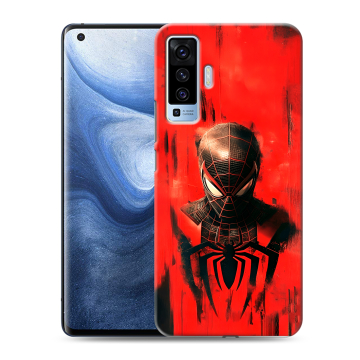 Силиконовый чехол на Vivo X50 с принтом человек паук spiderman