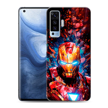 Силиконовый чехол на Vivo X50 с принтом Железный человек Ironman