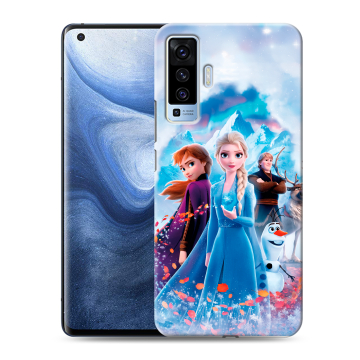 Силиконовый чехол на Vivo X50 с принтом Холодное сердце Frozen