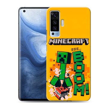 Силиконовый чехол на Vivo X50 с принтом Майнкрафт Minecraft