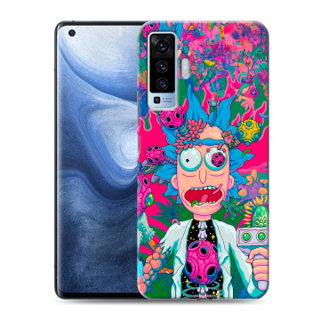 Силиконовый чехол на Vivo X50 с принтом Рик и Морти Rick Morty