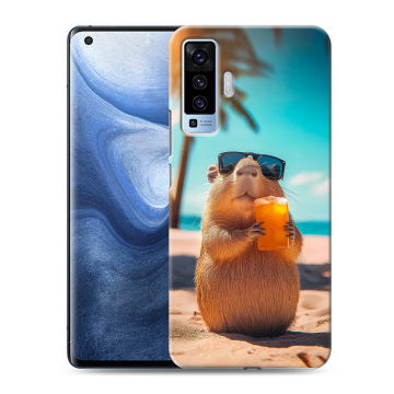 Силиконовый чехол на Vivo X50 с принтом Капибара