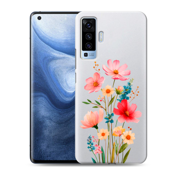 Силиконовый чехол на Vivo X50 с принтом Цветы Силиконовый чехол на Vivo X50 с принтом Цветы
