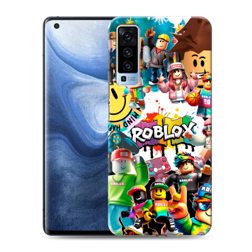 Силиконовый чехол на Vivo X50 с принтом Roblox Роблокс