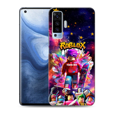 Силиконовый чехол на Vivo X50 с принтом Roblox Роблокс