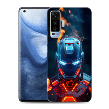 Силиконовый чехол на Vivo X50 с принтом IronMan Железный человек