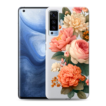 Силиконовый чехол на Vivo X50 с принтом цветы Силиконовый чехол на Vivo X50 с принтом цветы