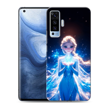 Силиконовый чехол на Vivo X50 с принтом Холодное сердце Frozen
