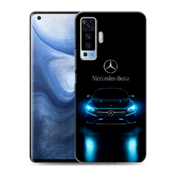 Силиконовый чехол на Vivo X50 с принтом Mercedes Мерседес