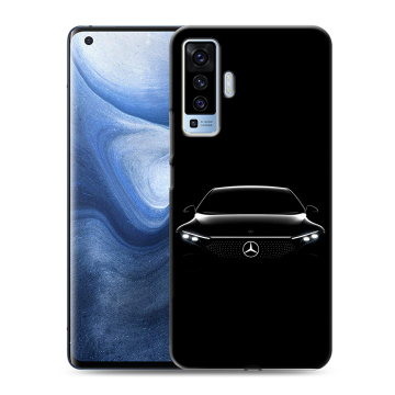 Силиконовый чехол на Vivo X50 с принтом Mercedes Мерседес
