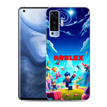 Силиконовый чехол на Vivo X50 с принтом Roblox Роблокс