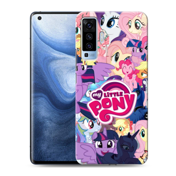 Силиконовый чехол на Vivo X50 с принтом My little pony Дружба чудо Силиконовый чехол на Vivo X50 с принтом My little pony Дружба чудо