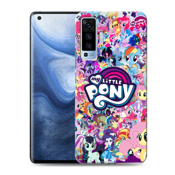 Силиконовый чехол на Vivo X50 с принтом My little pony Дружба чудо