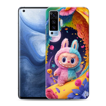 Силиконовый чехол на Vivo X50 с принтом Labubu Лабубу