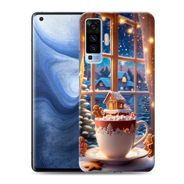 Силиконовый чехол на Vivo X50 с принтом Новый год Силиконовый чехол на Vivo X50 с принтом Новый год