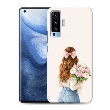 Силиконовый чехол на Vivo X50 с принтом женский