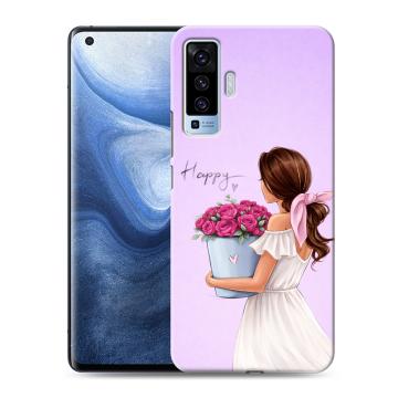 Силиконовый чехол на Vivo X50 с принтом женский