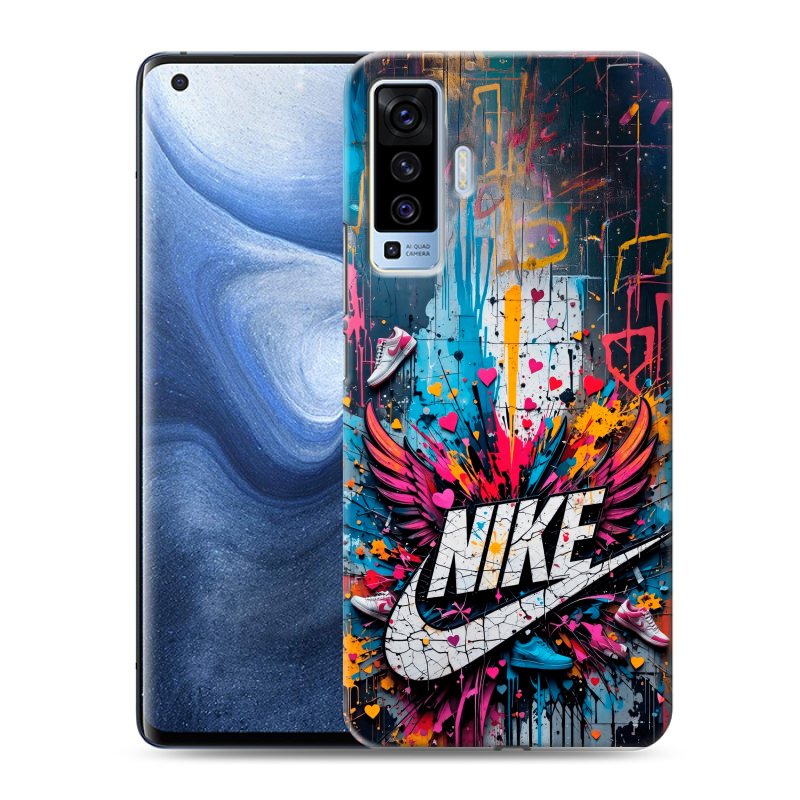 Силиконовый чехол на Vivo X50 с принтом Nike Найк Силиконовый чехол на Vivo X50 с принтом Nike Найк