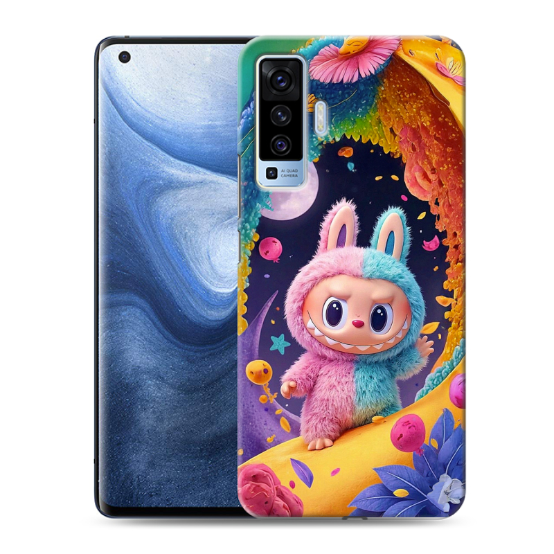 Силиконовый чехол на Vivo X50 с принтом Labubu Лабубу Силиконовый чехол на Vivo X50 с принтом Labubu Лабубу