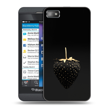 Пластиковый чехол на BlackBerry Z10 с принтом Черная клубника Пластиковый чехол на BlackBerry Z10 с принтом Черная клубника