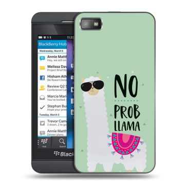 Пластиковый чехол на BlackBerry Z10 с принтом Лама Пластиковый чехол на BlackBerry Z10 с принтом Лама