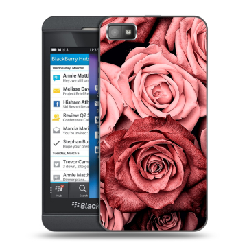 Пластиковый чехол на BlackBerry Z10 с принтом Цветы розы Пластиковый чехол на BlackBerry Z10 с принтом Цветы розы