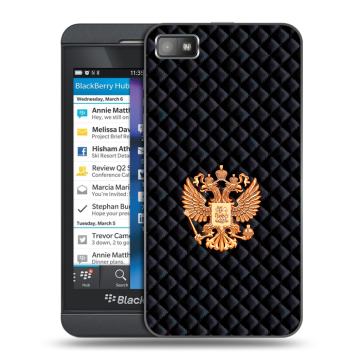 Пластиковый чехол на BlackBerry Z10 с принтом Герб России принт Пластиковый чехол на BlackBerry Z10 с принтом Герб России принт