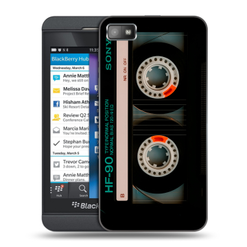 Пластиковый чехол на BlackBerry Z10 с принтом Кассета Пластиковый чехол на BlackBerry Z10 с принтом Кассета