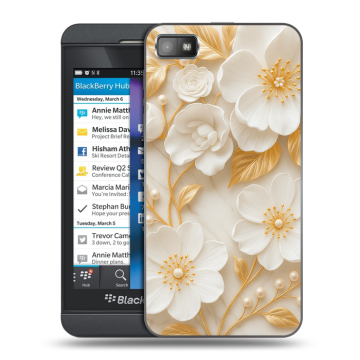 Пластиковый чехол на BlackBerry Z10 с принтом Цветы Пластиковый чехол на BlackBerry Z10 с принтом Цветы