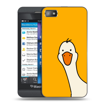 Пластиковый чехол на BlackBerry Z10 с принтом Утка Пластиковый чехол на BlackBerry Z10 с принтом Утка