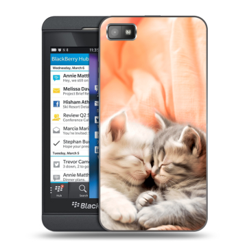 Пластиковый чехол на BlackBerry Z10 с принтом Котята Пластиковый чехол на BlackBerry Z10 с принтом Котята